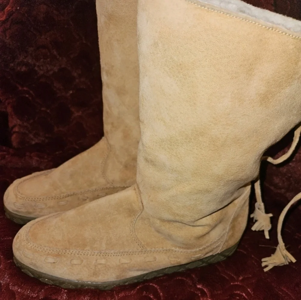 Khombu Boots Women's Brown Leather Upper Navajo Winter Weather Boots Size 10